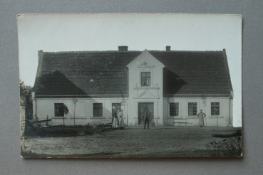 Postcard Photo PC Bartow Newbartow 1917 house people Town architecture Mecklenburg Vorpommern